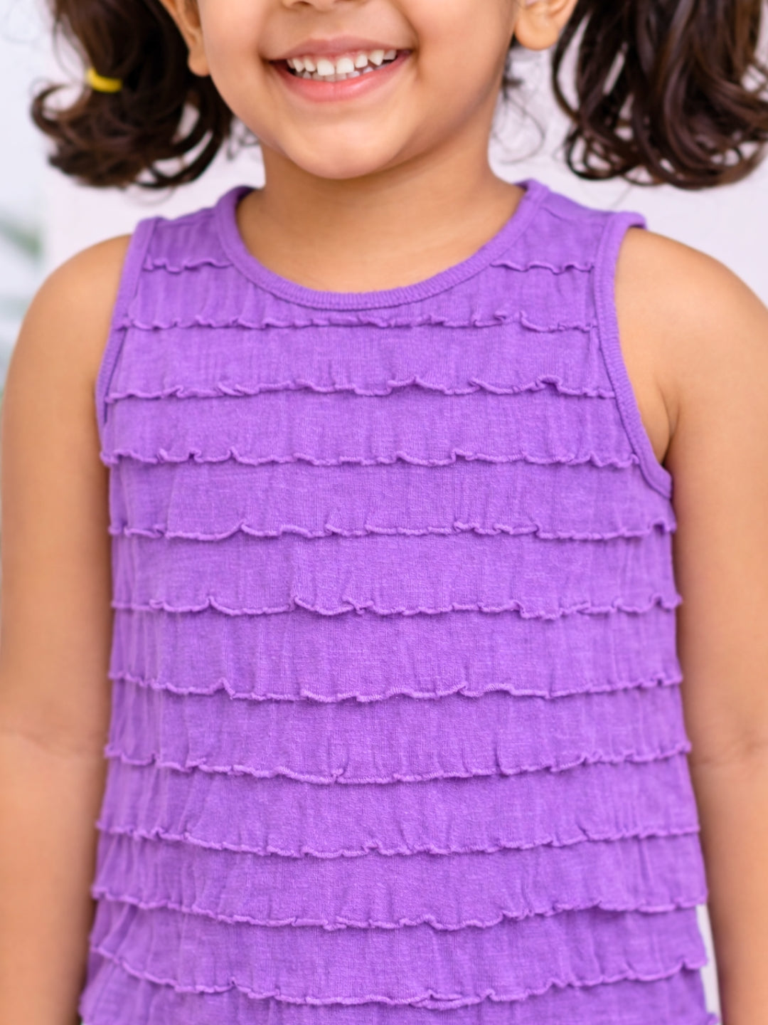 Sarah Frills Top - Purple