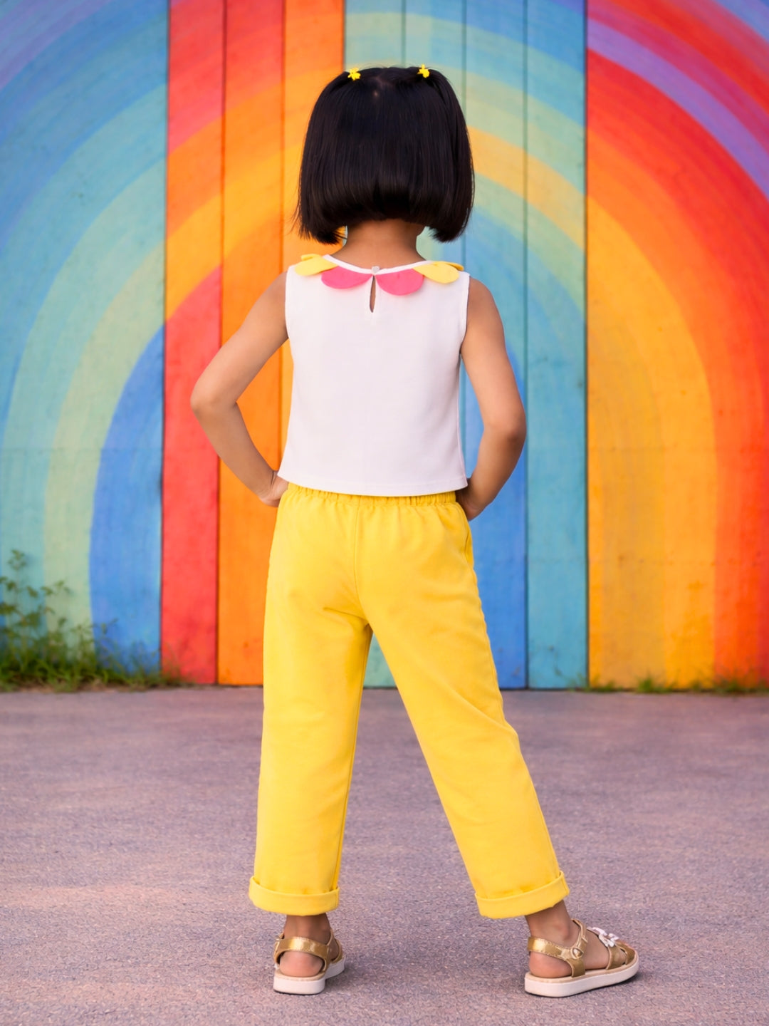 Flower Blossom Top - White