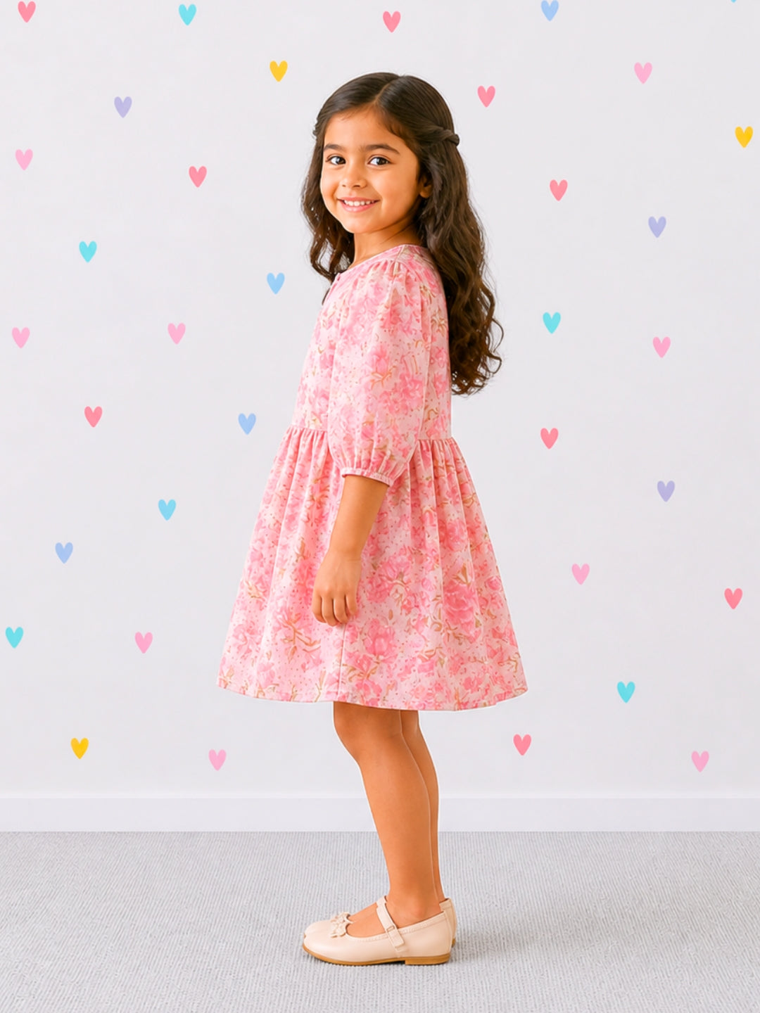 Festive Eloise Dress -Pink