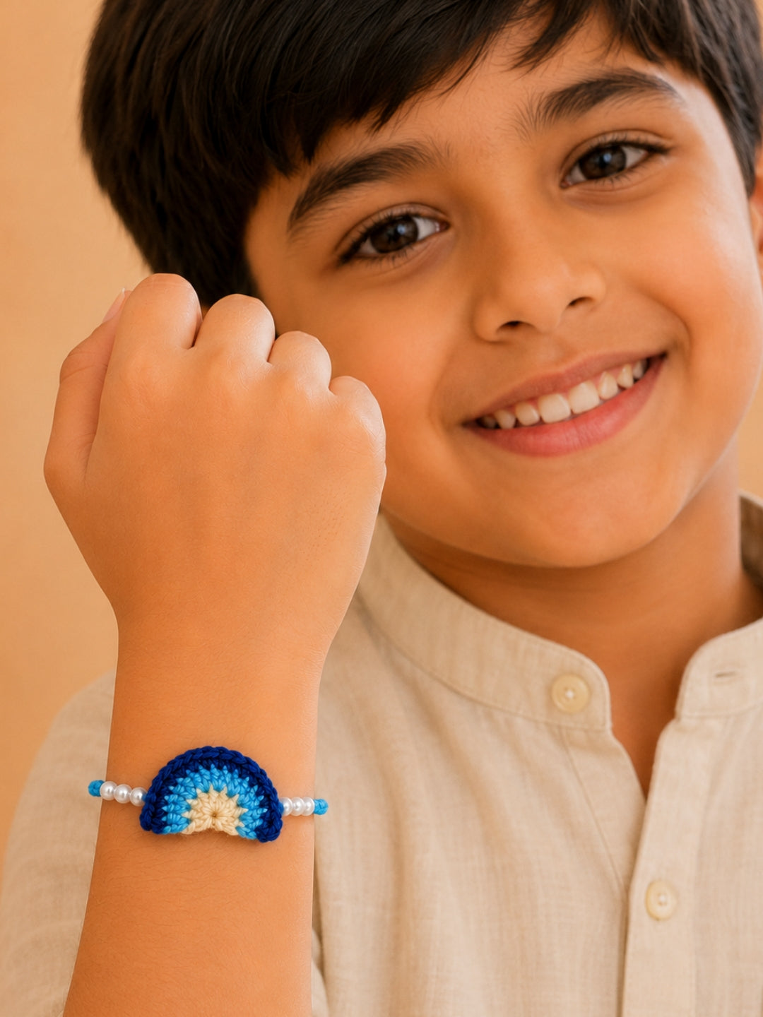 Colourful Rainbow Rakhi - Blue