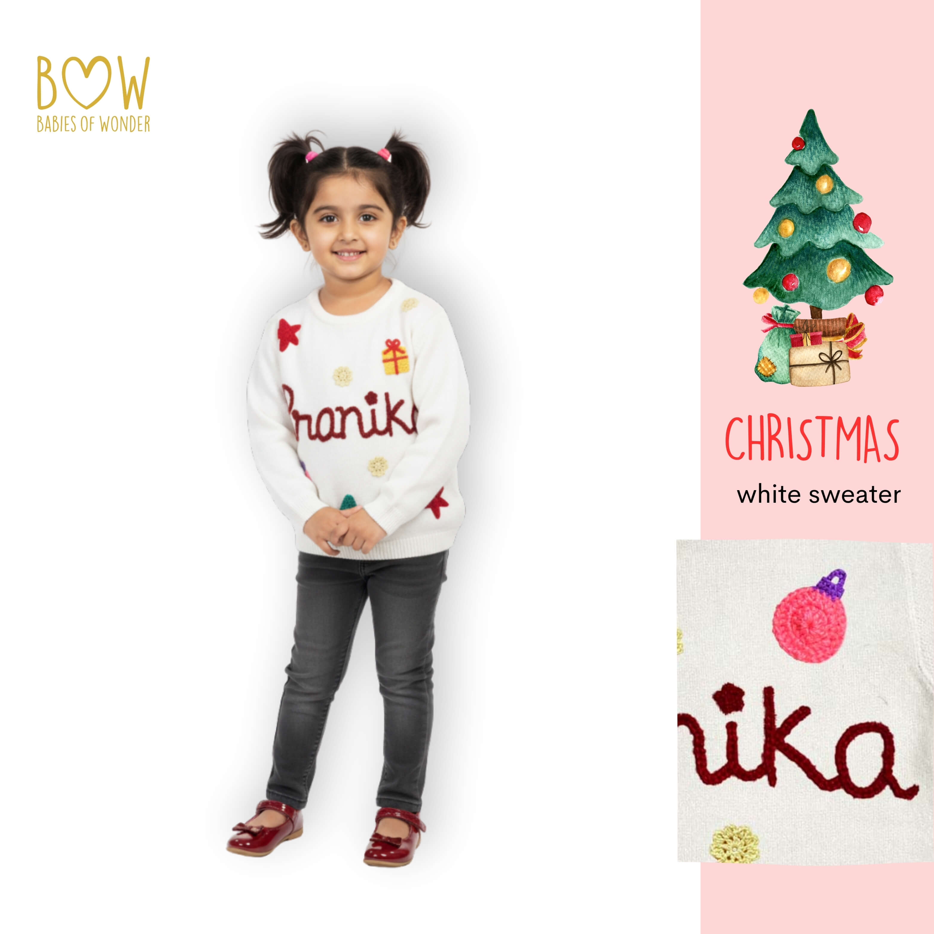 Girls Customised Christmas Sweater
