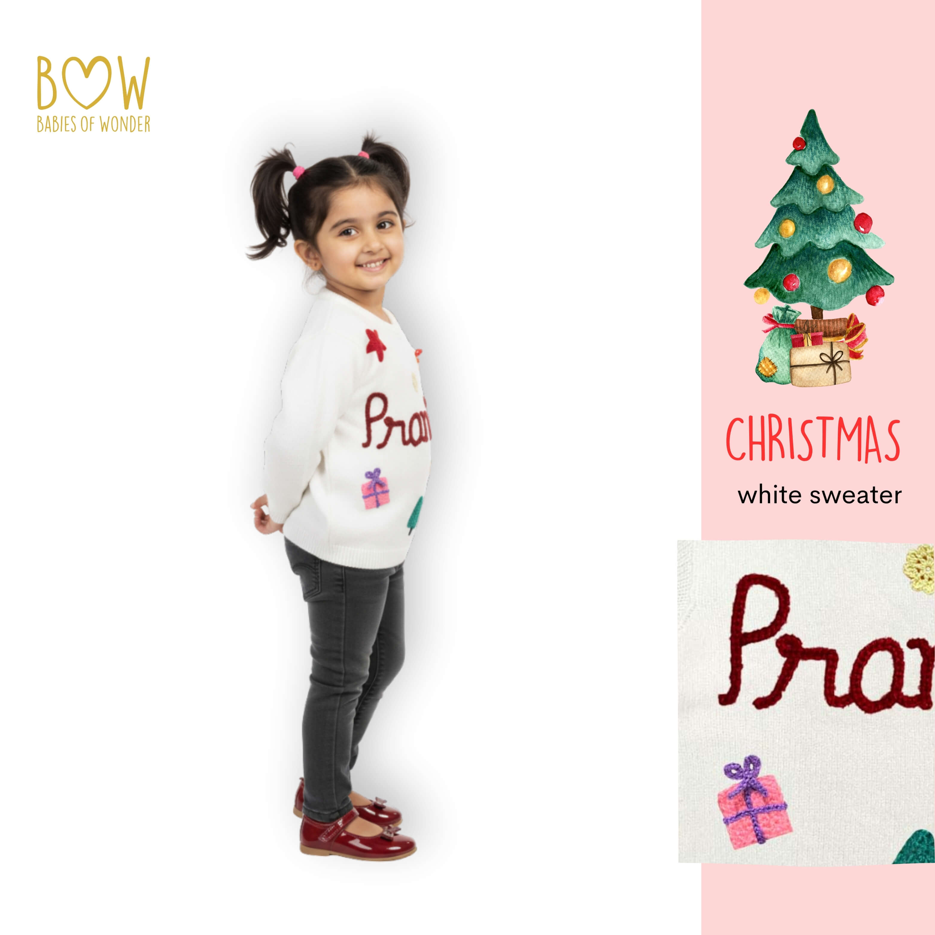 Girls Customised Christmas Sweater