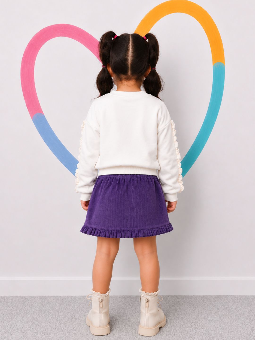 Heart Frill Skirt - Purple