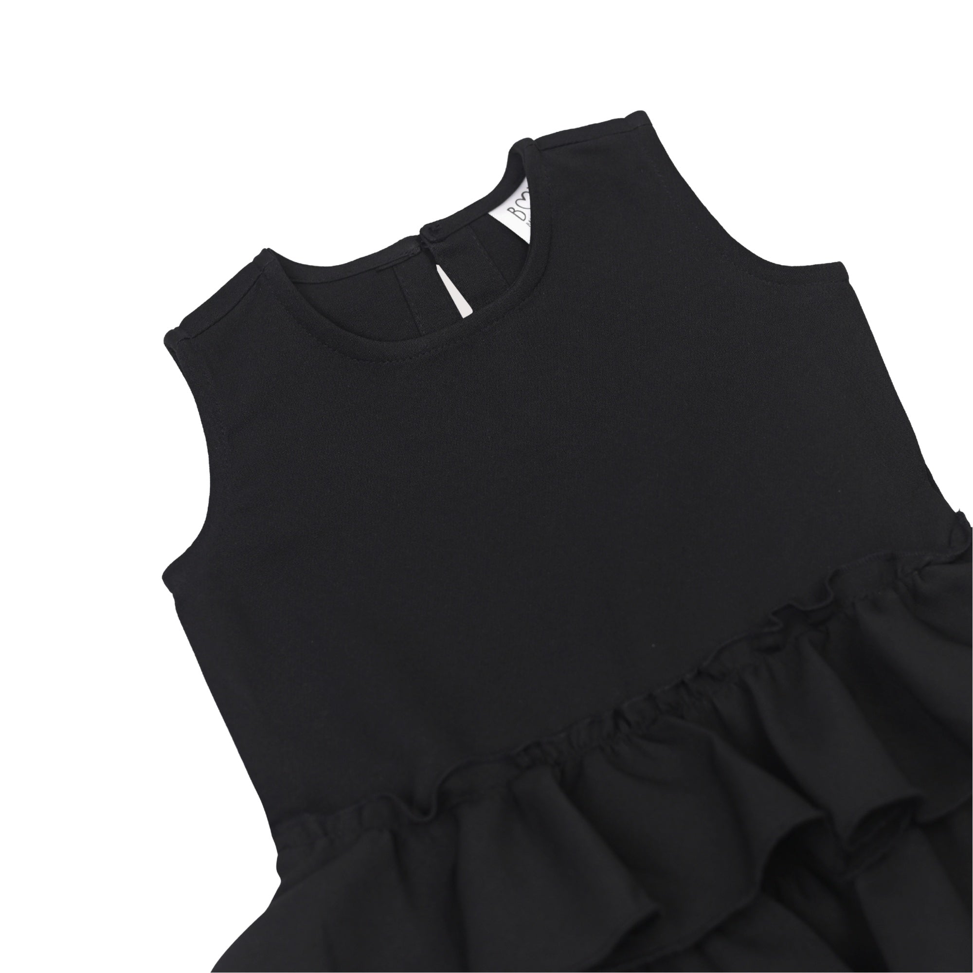 Ruffles Pixie Dress - Black