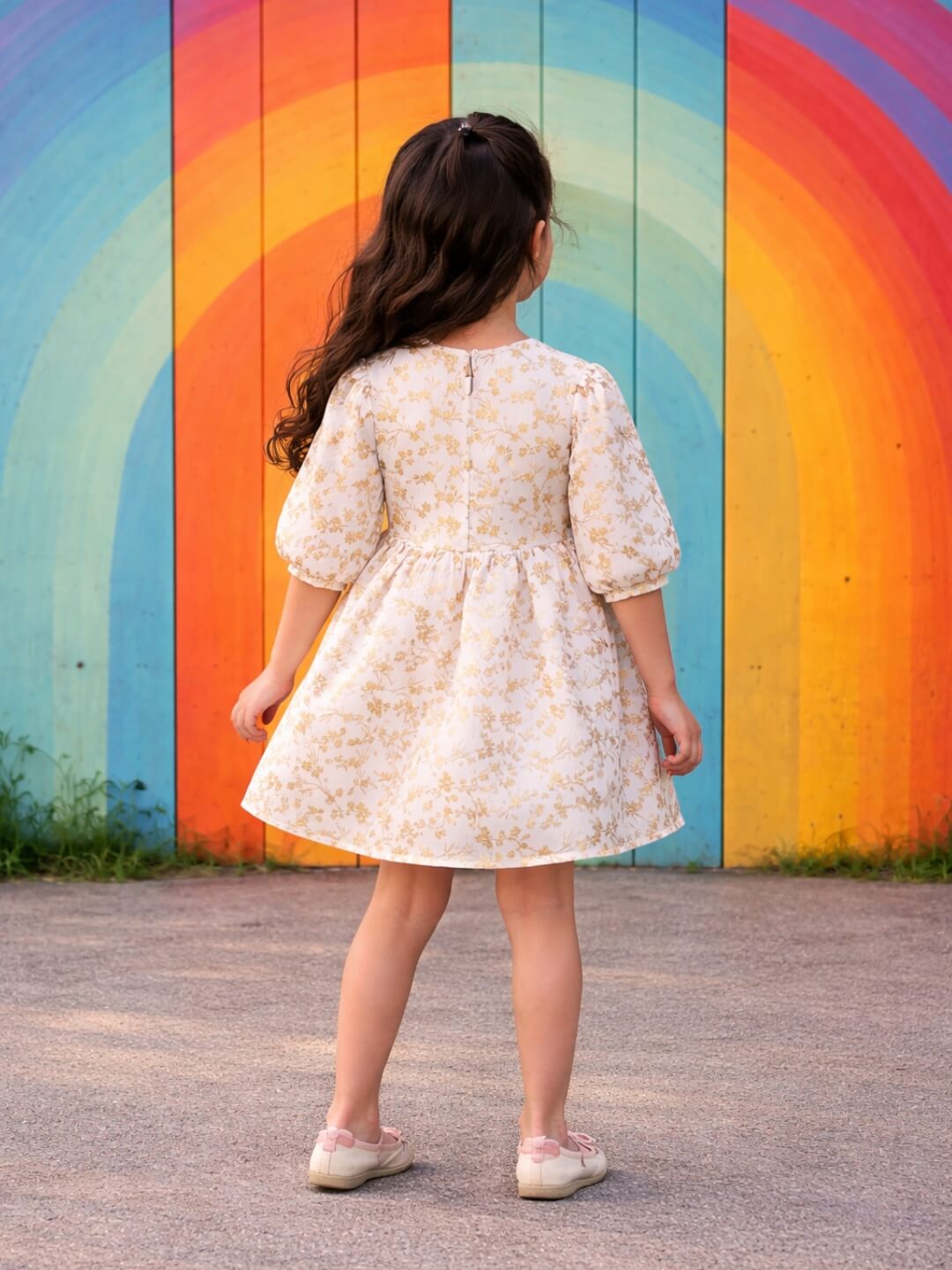 Festive Eloise Dress - White