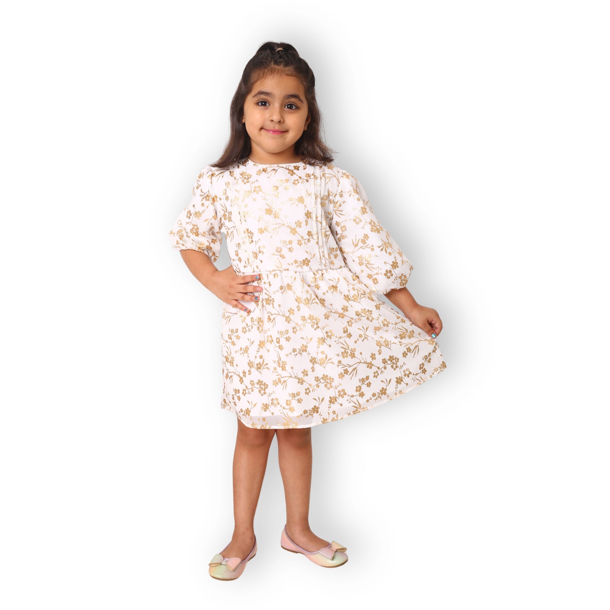 Festive Eloise Dress - White