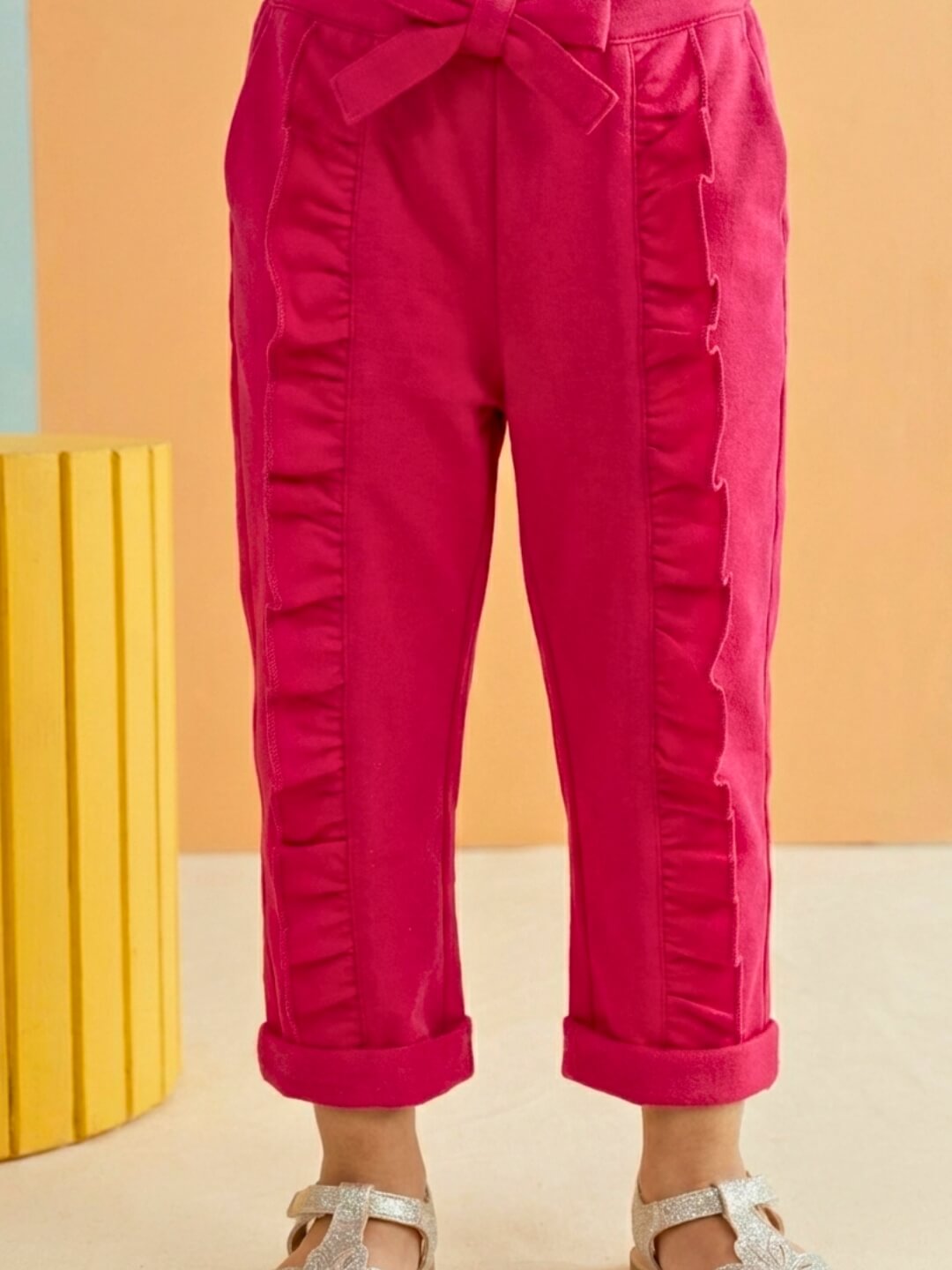 Ella Frills Pants - Hot Pink