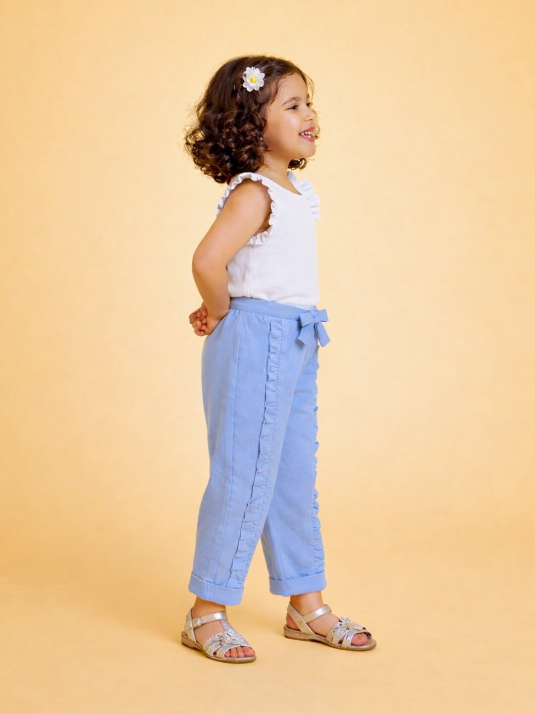 Ella Frills Pants - Baby Blue