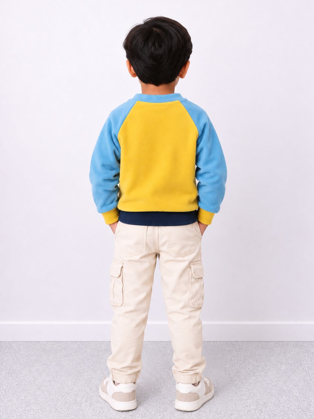 Star Colour Block Sweatshirt - Blue