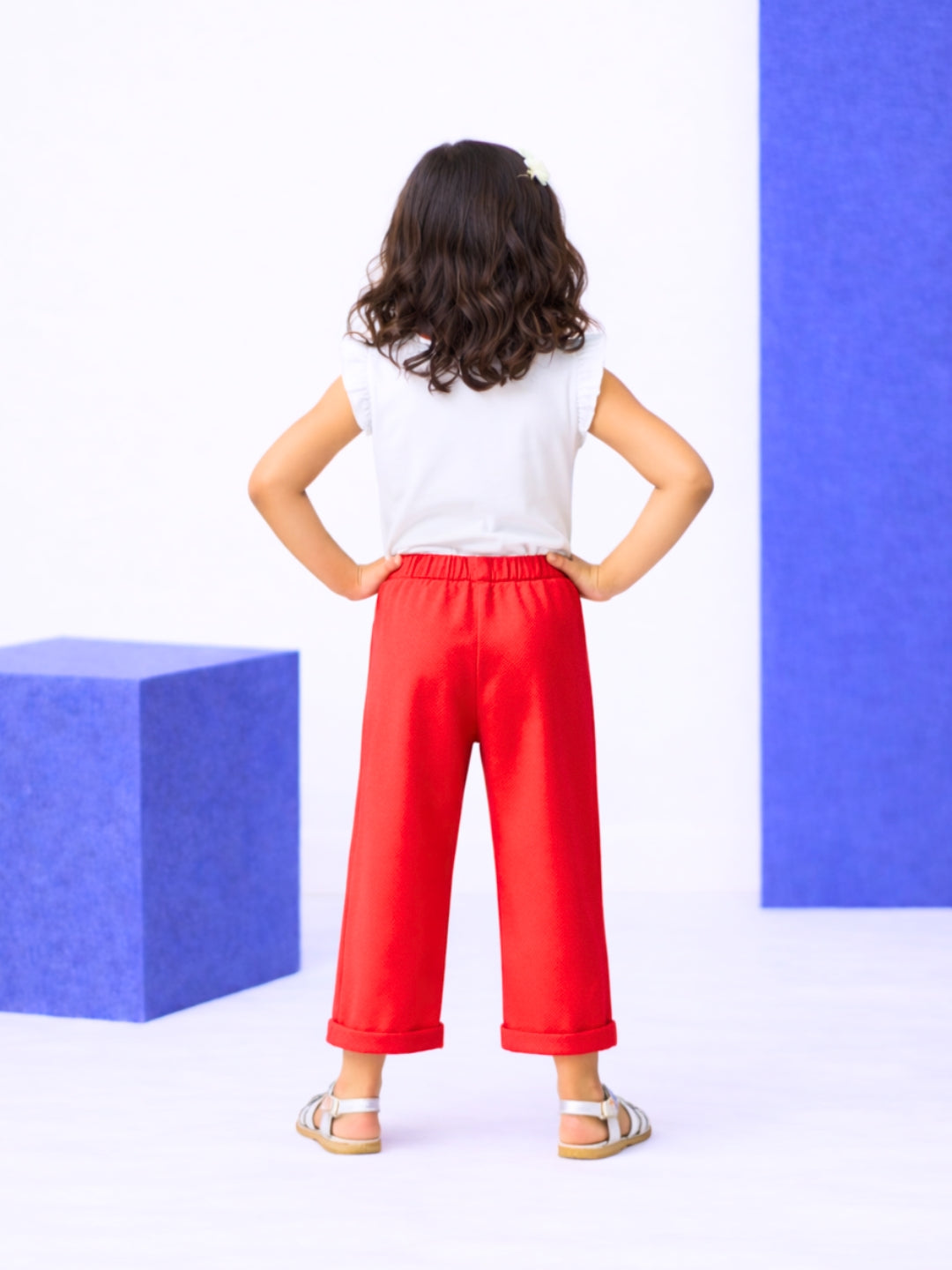 Ella Frills Pants - Red