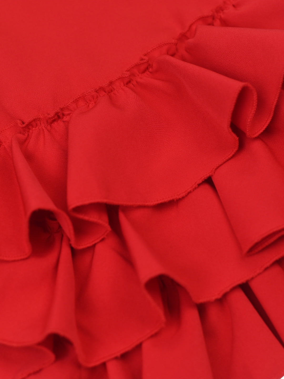 Ruffles Pixie Dress - Red