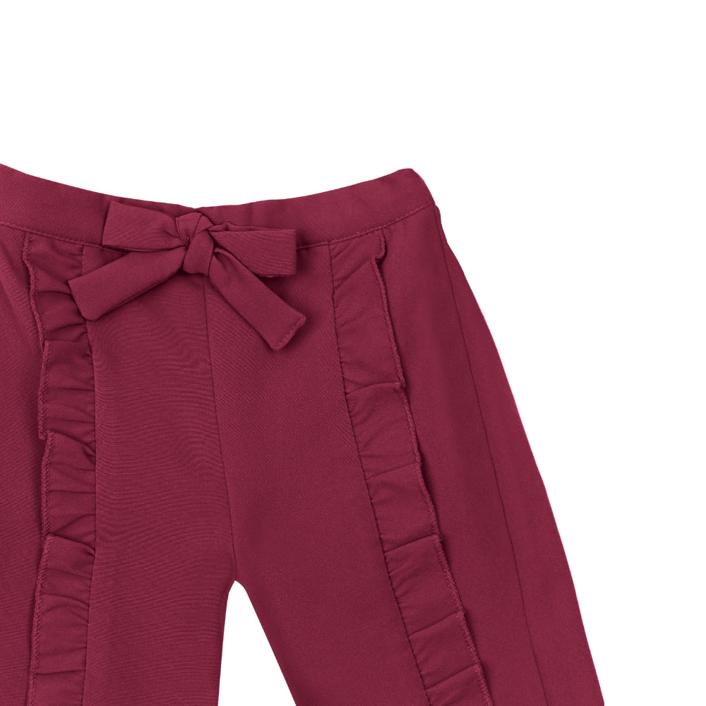 Ella Frills Pants - Wine