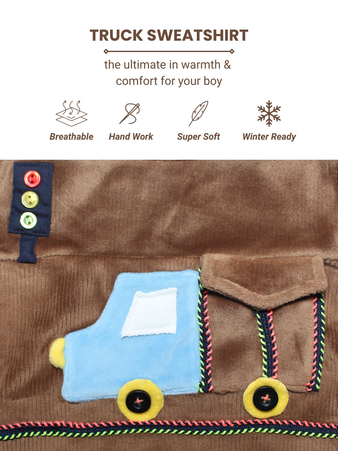 Truck Pocket Sweatshirt - Brown