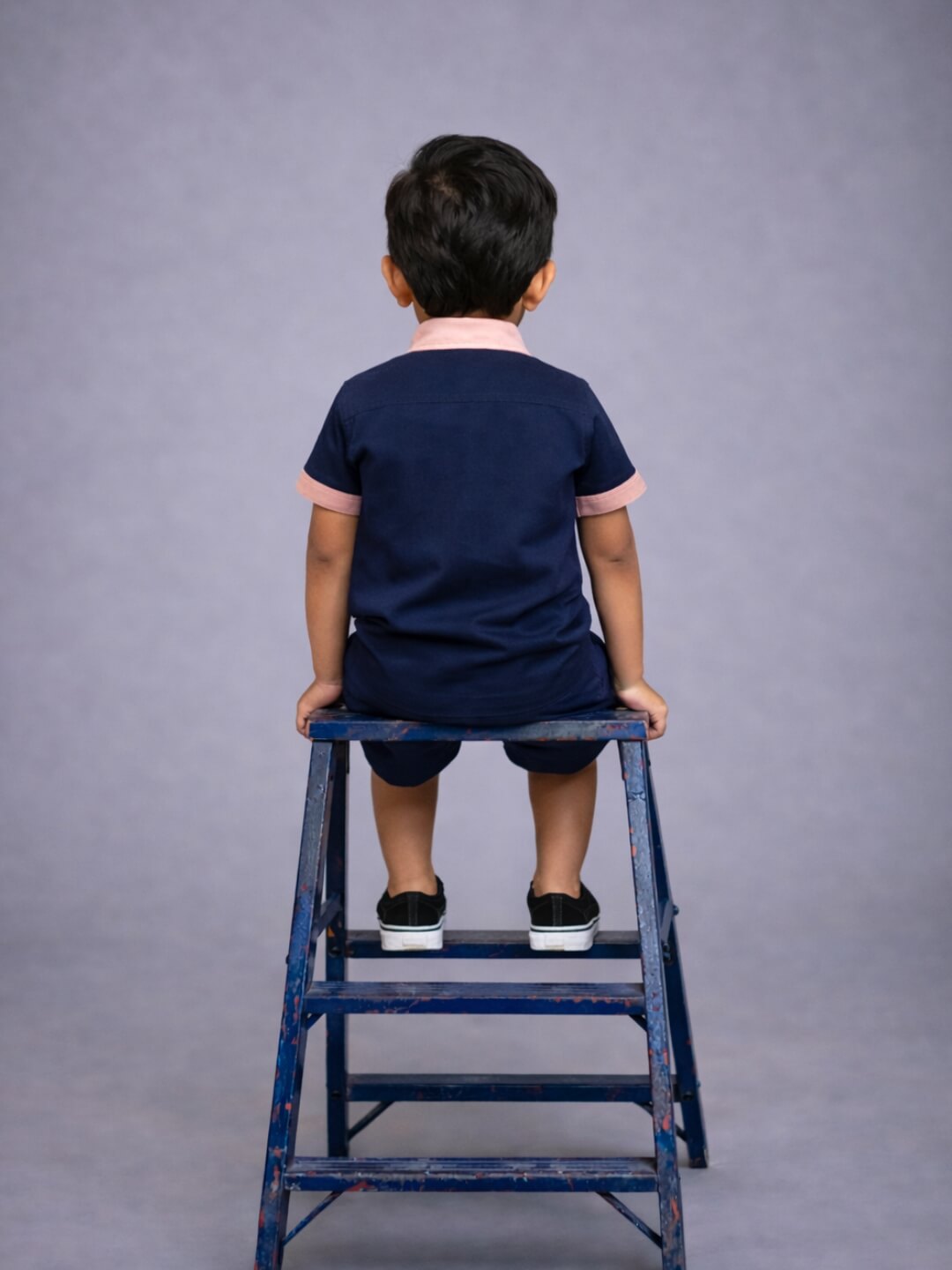 Piper Cotton Shirt - Navy