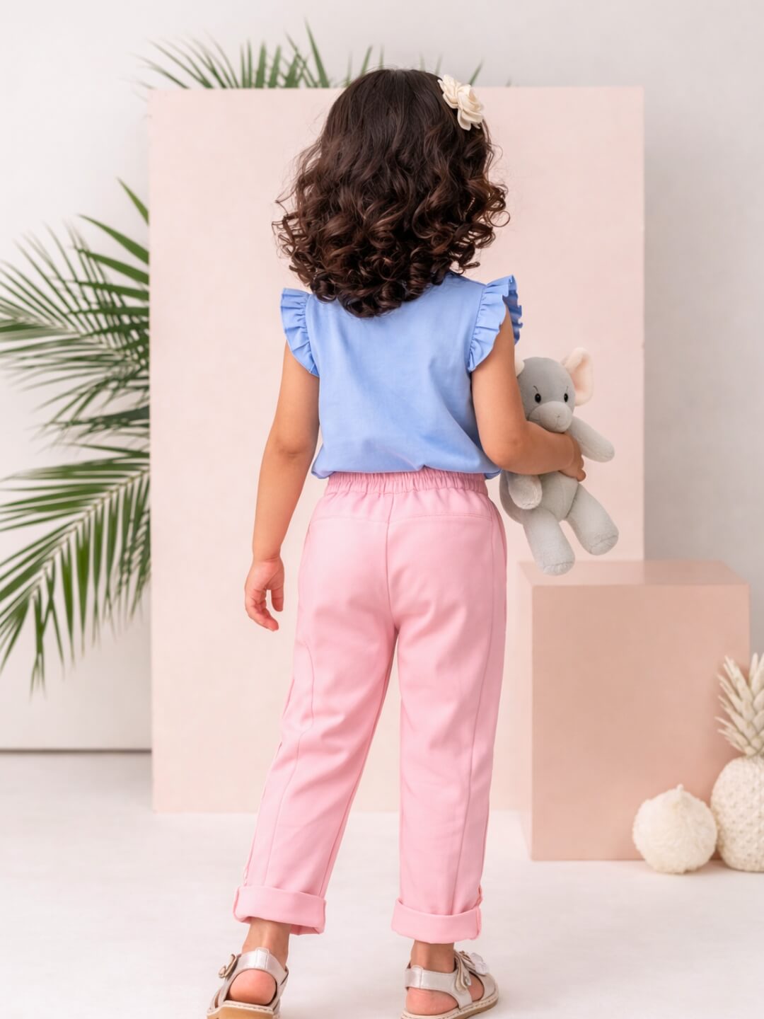 Ella Frills Pants - Baby Pink