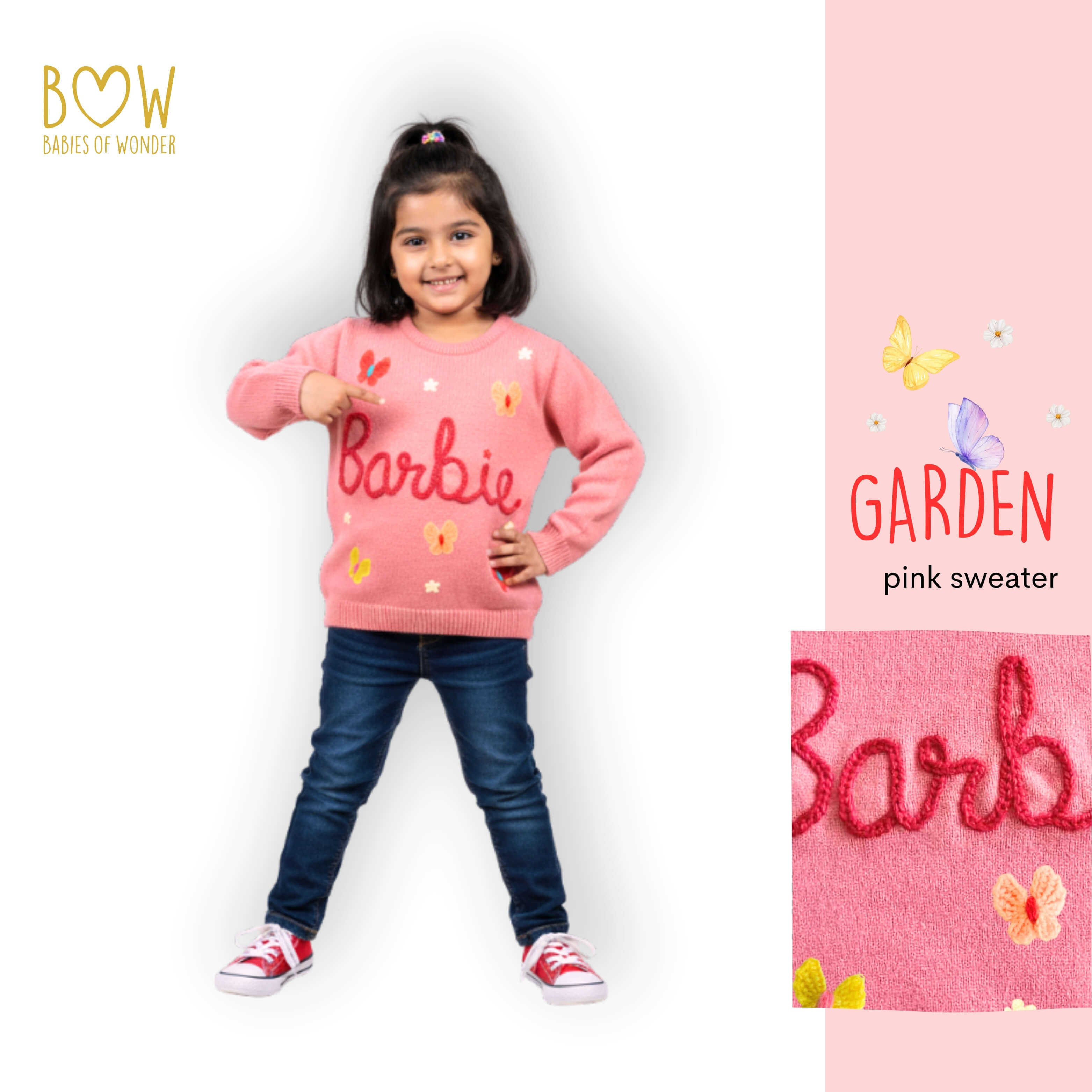 Girls Customised garden Sweater