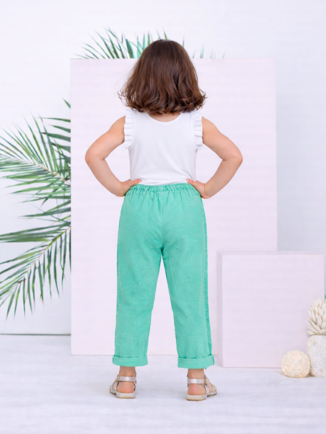 Ella Frills Pants - Turquoise