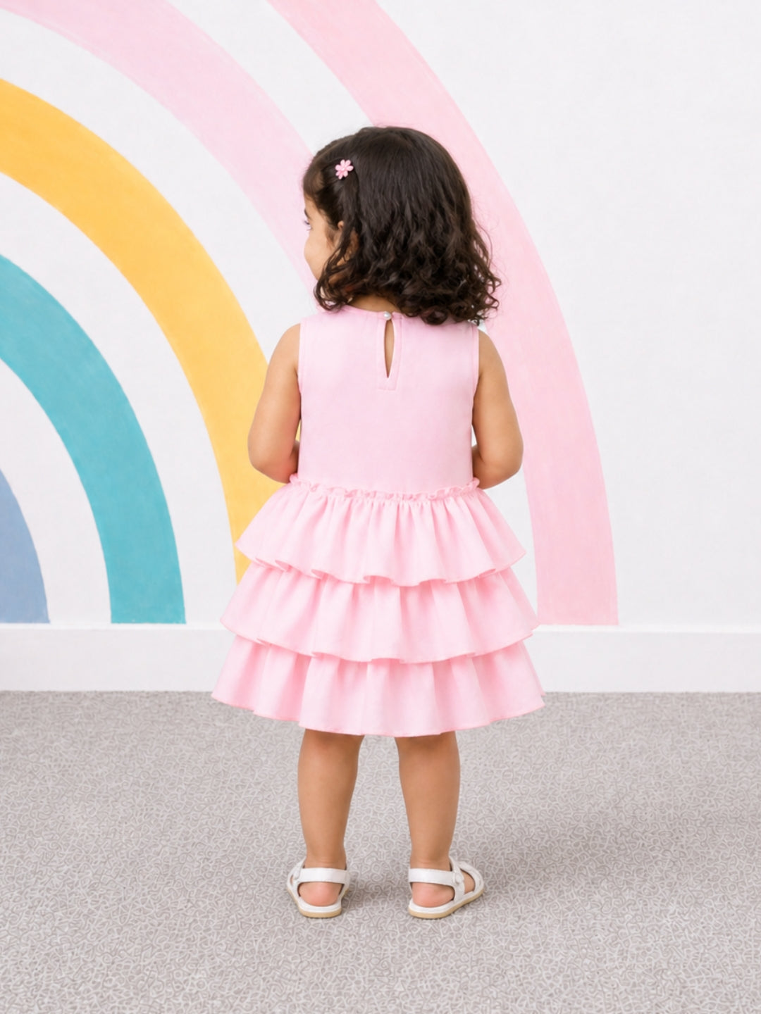 Ruffles Pixie Dress - Baby Pink