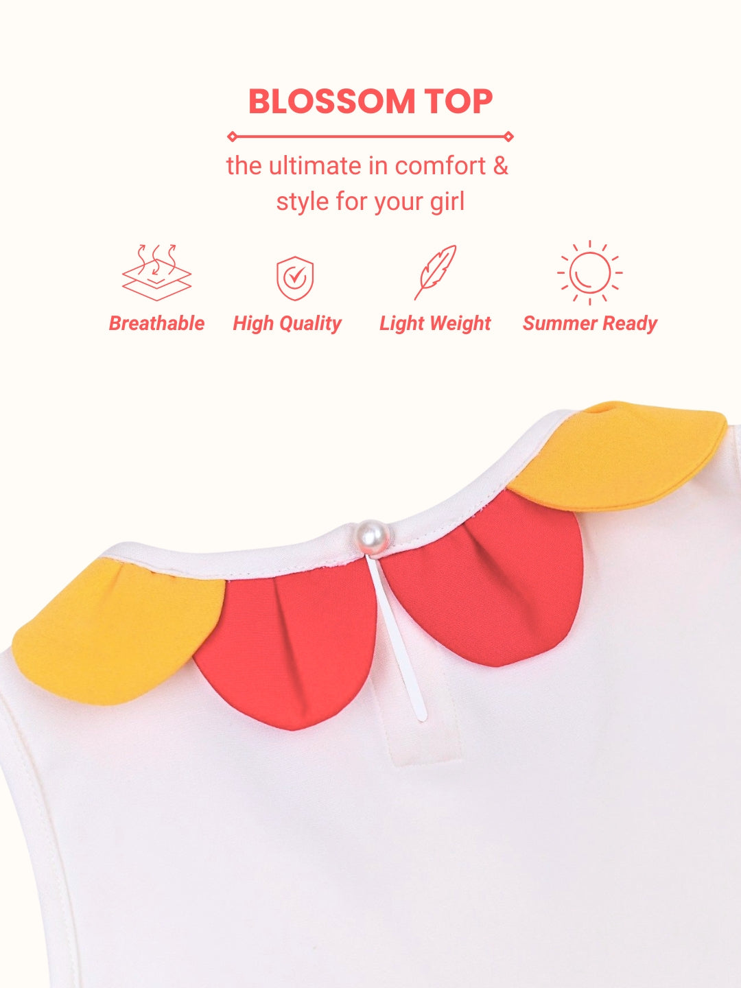 Flower Blossom Top - White