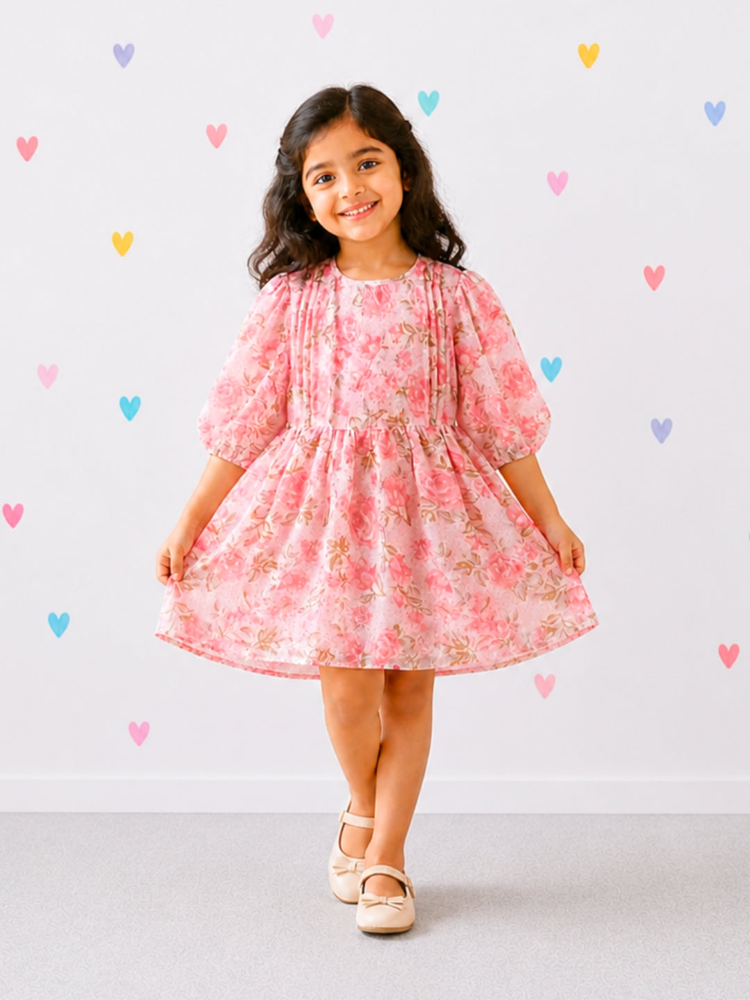 Festive Eloise Dress -Pink