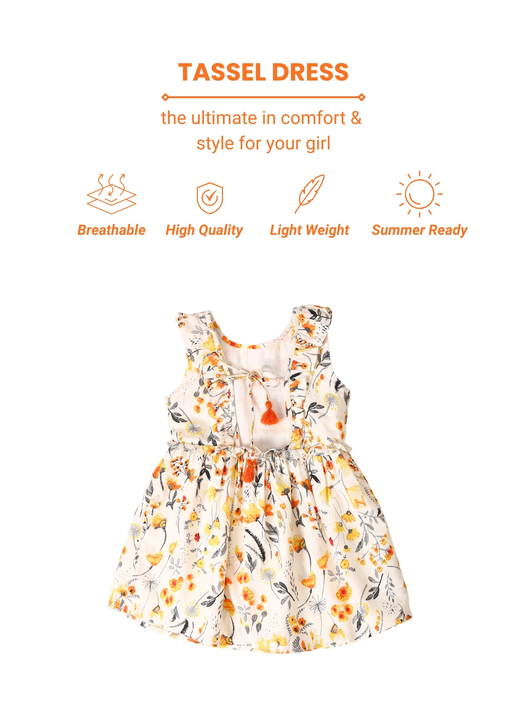 Soft Tassel Dress - Yellow