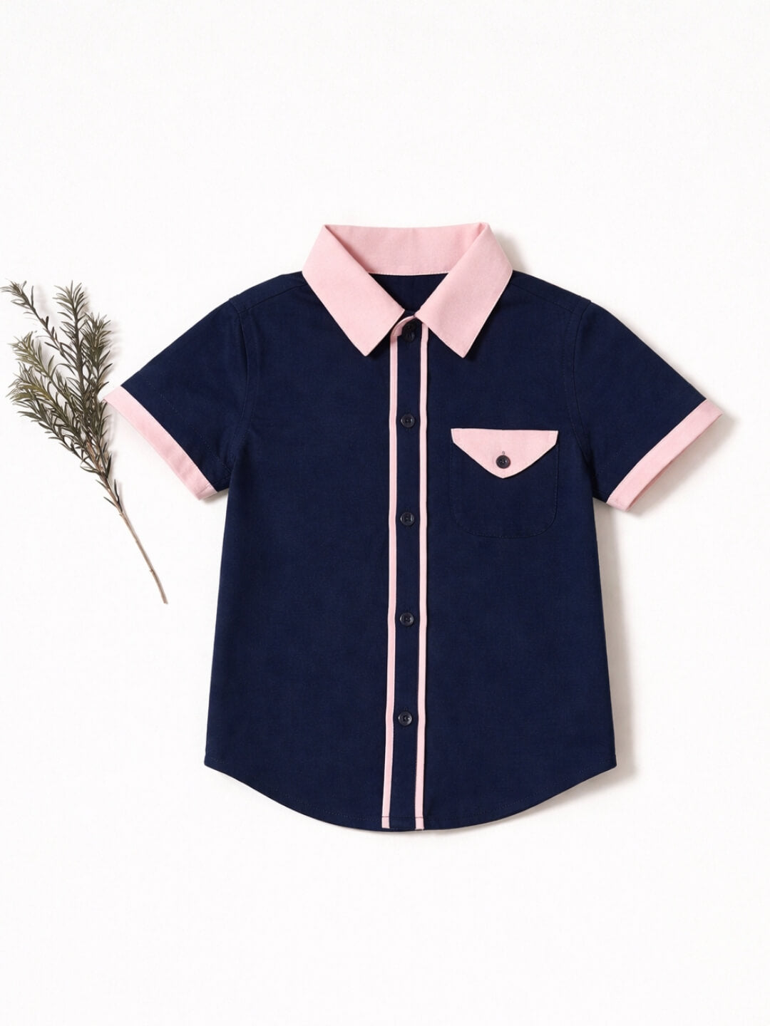 Piper Cotton Shirt - Navy