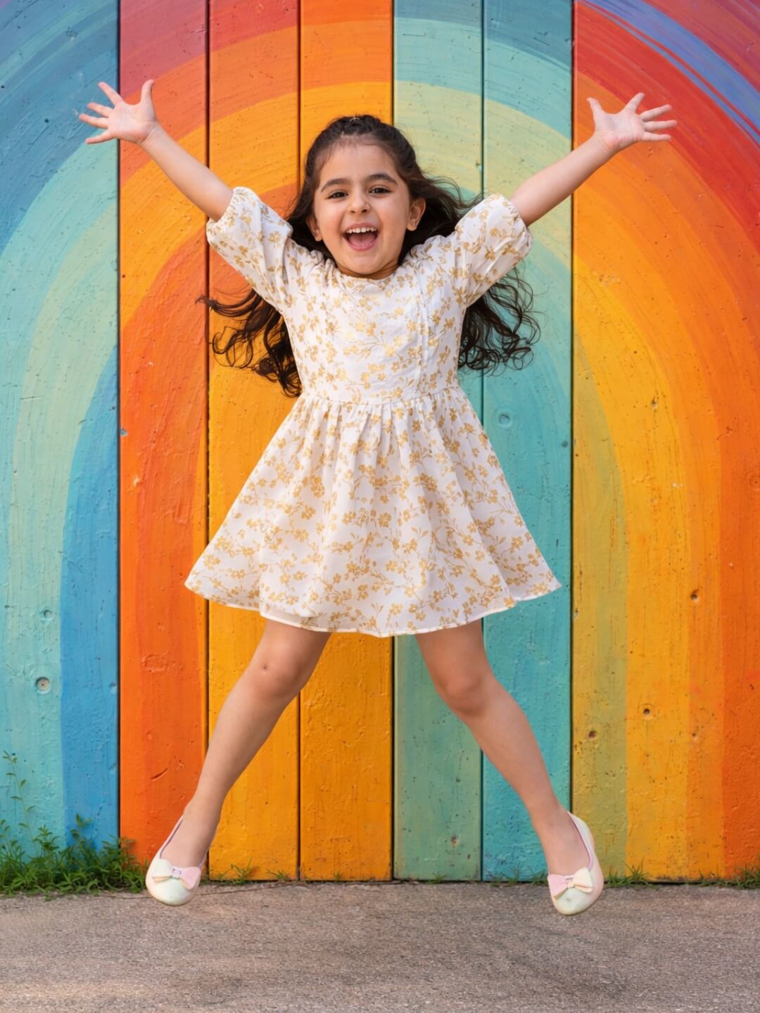Festive Eloise Dress - White