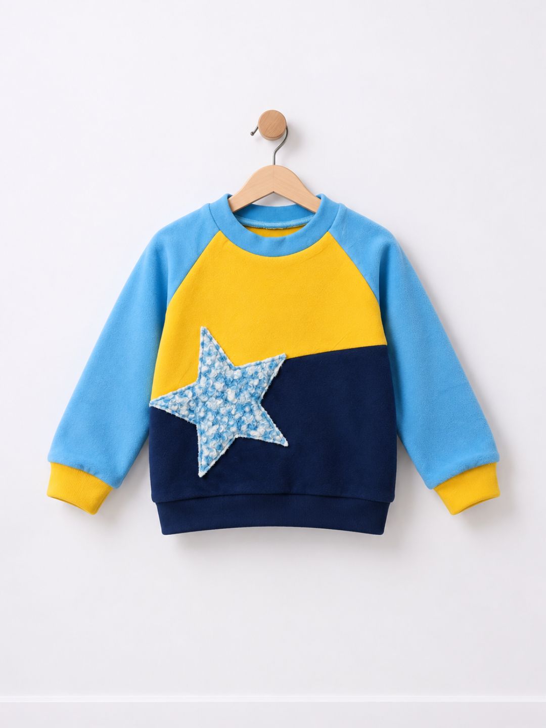 Star Colour Block Sweatshirt - Blue