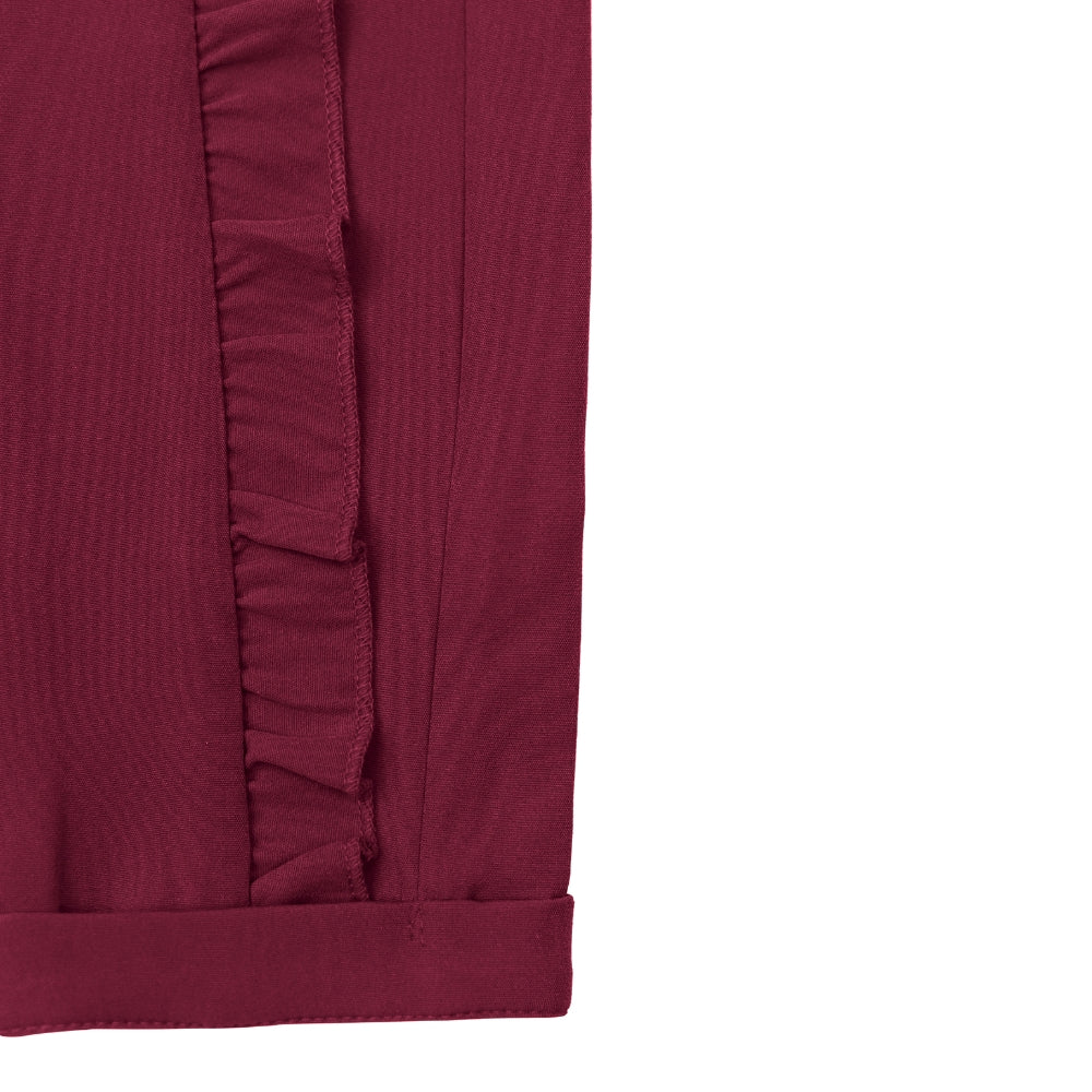 Ella Frills Pants - Wine