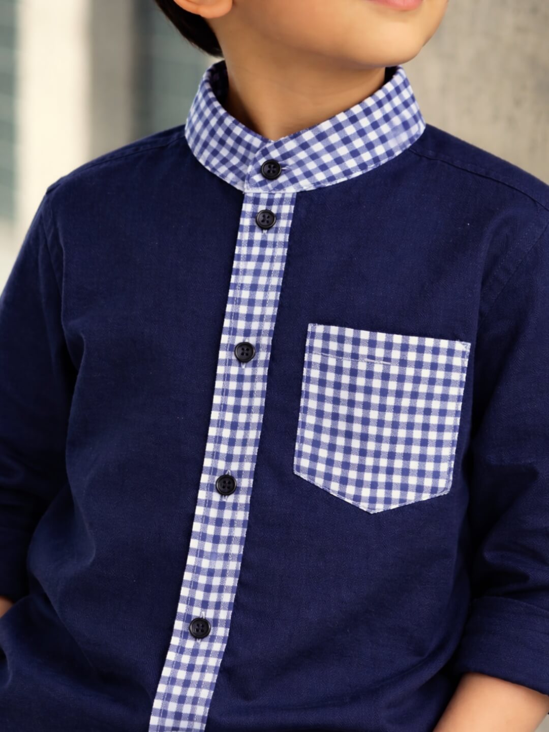 Archie Cotton Shirt - Navy