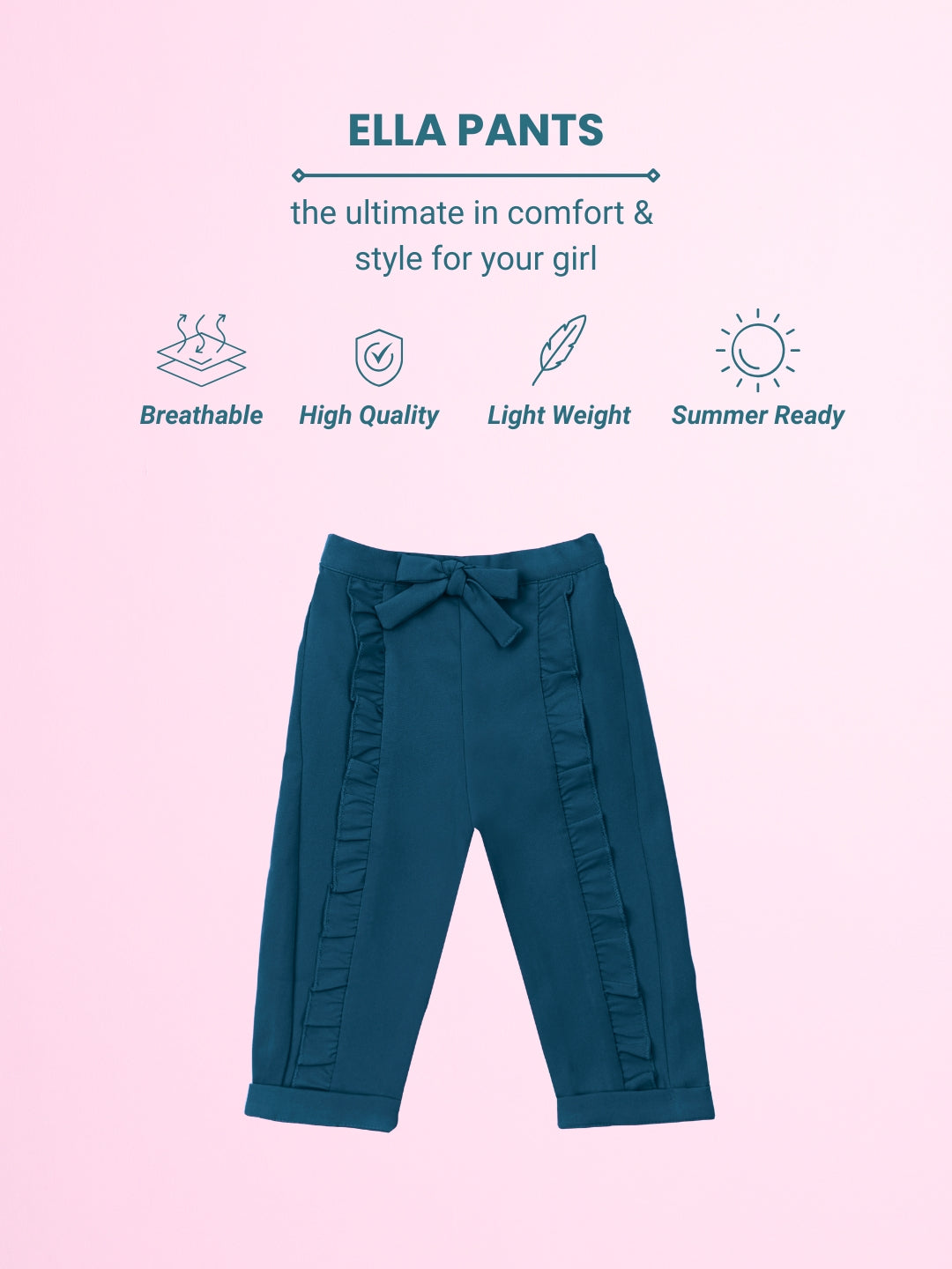 Ella Frills Pants - Teal