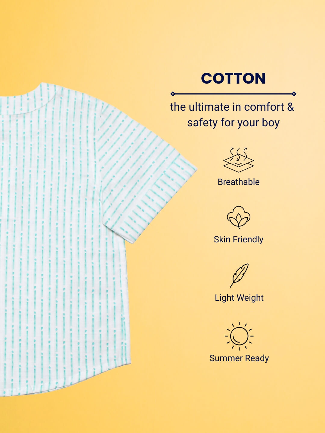 Cotton Knotty Kurta - White