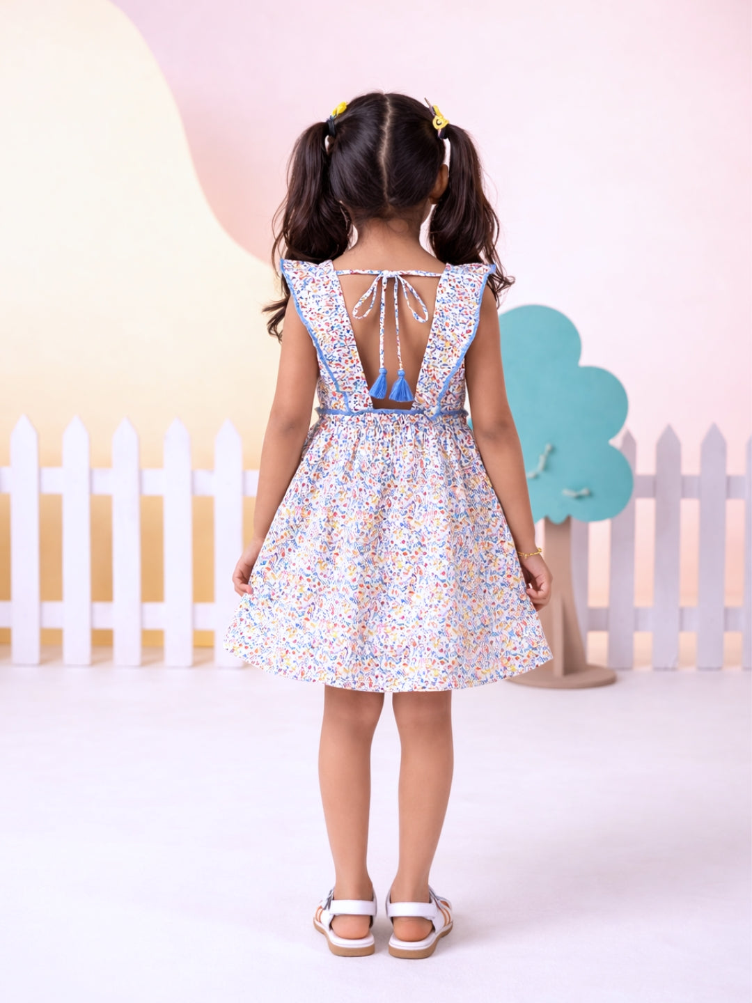 Soft Tassel Dress - Blue