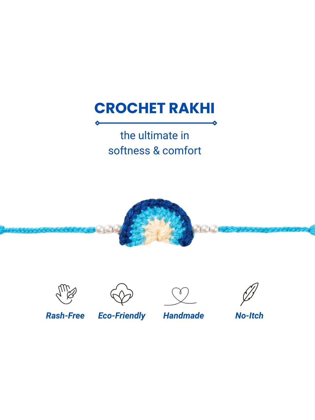 Colourful Rainbow Rakhi - Blue