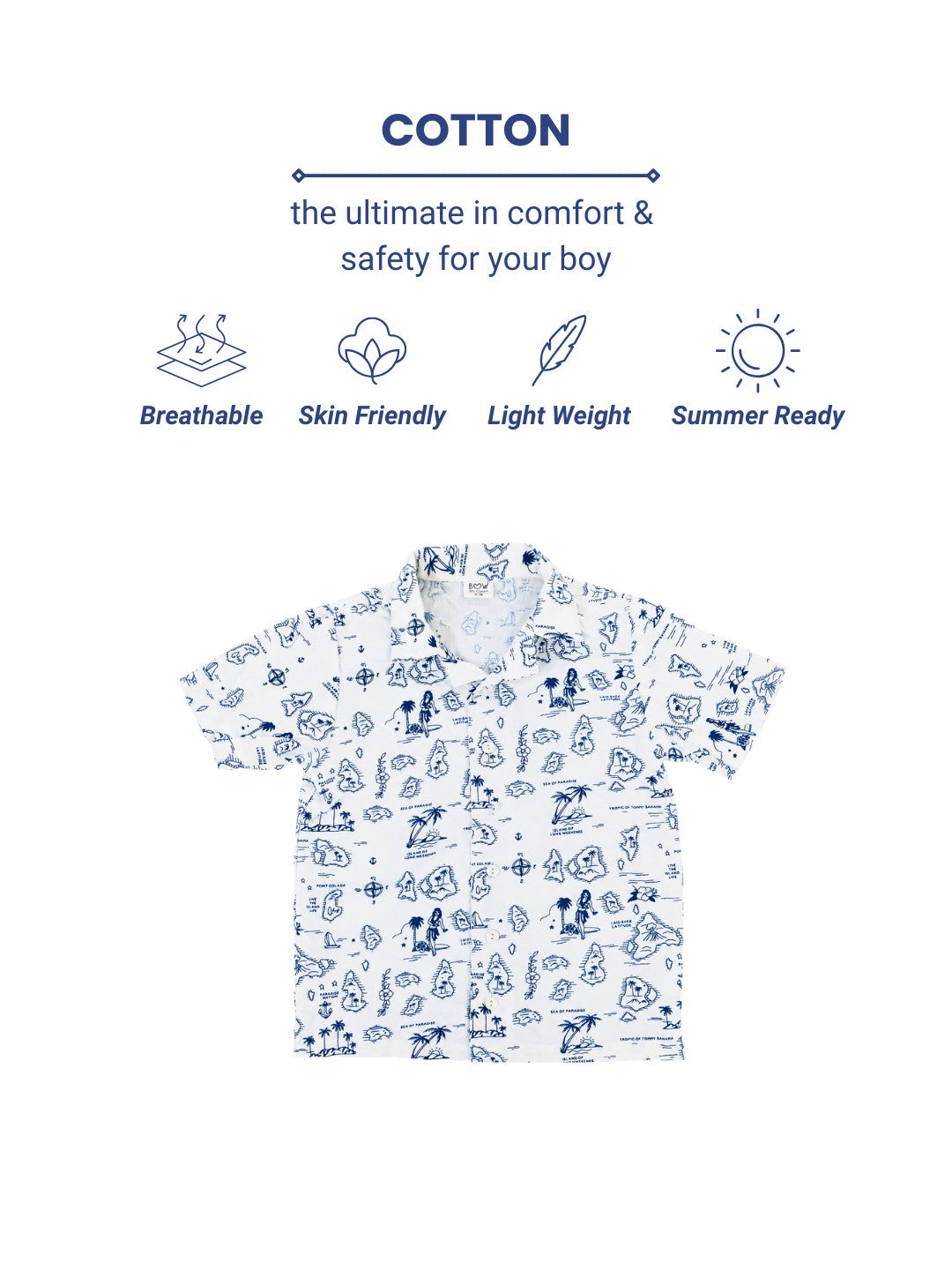 Charlie Cotton Shirt - Island