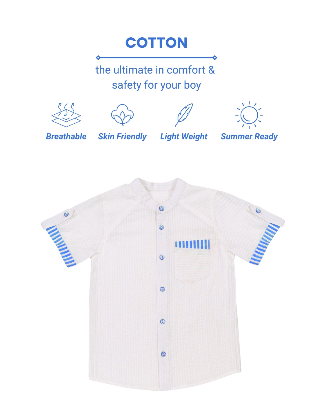 Cotton Alan Shirt - Blue