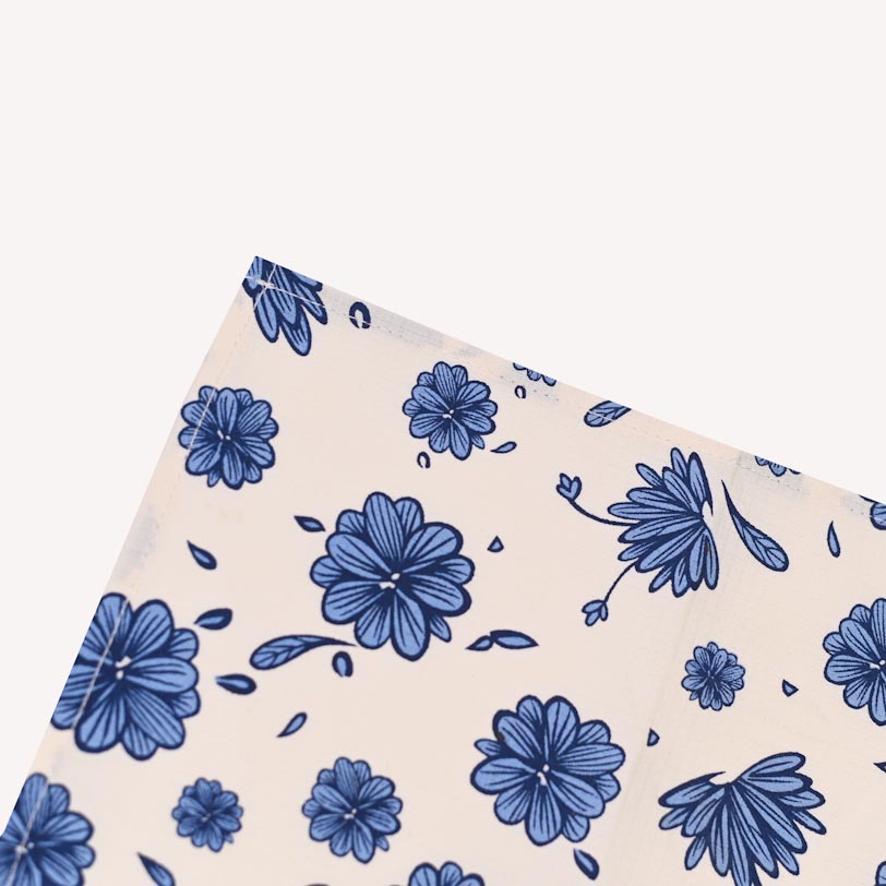 Cotton Emma Dress - Blue Floral