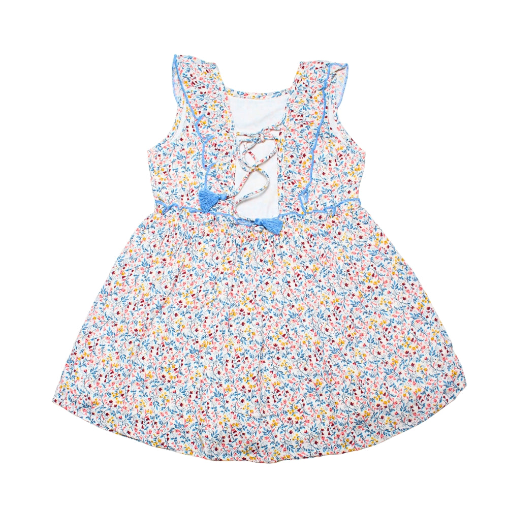 Soft Tassel Dress - Blue