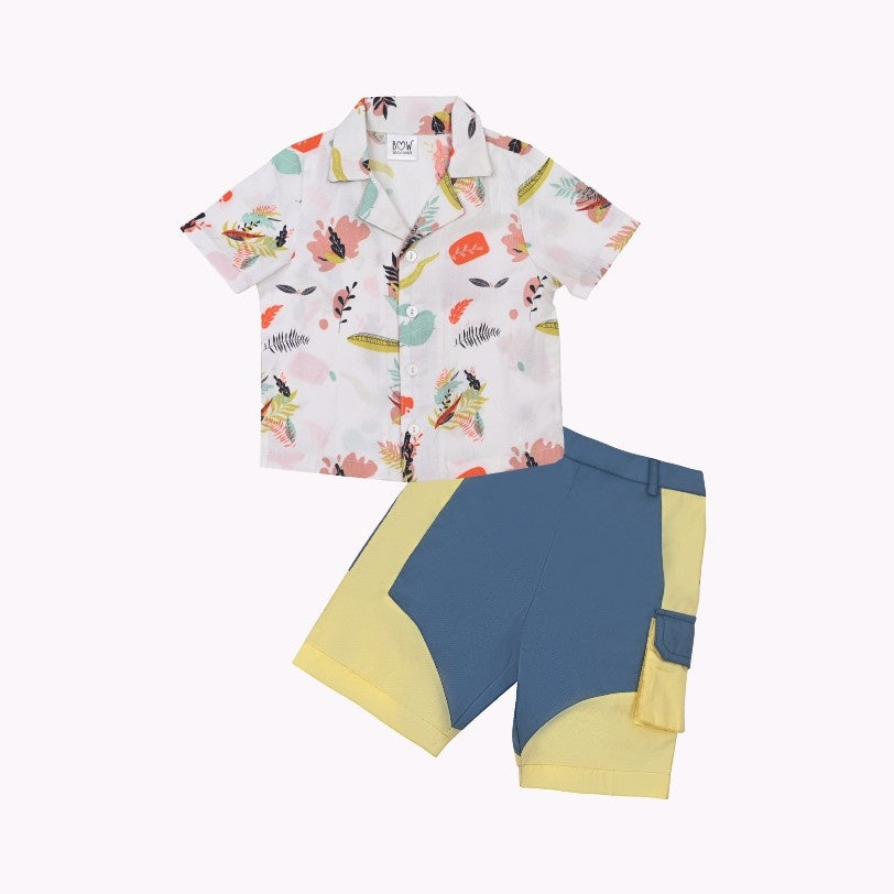 Abstract Charlie Shirt + Blue Chase Shorts