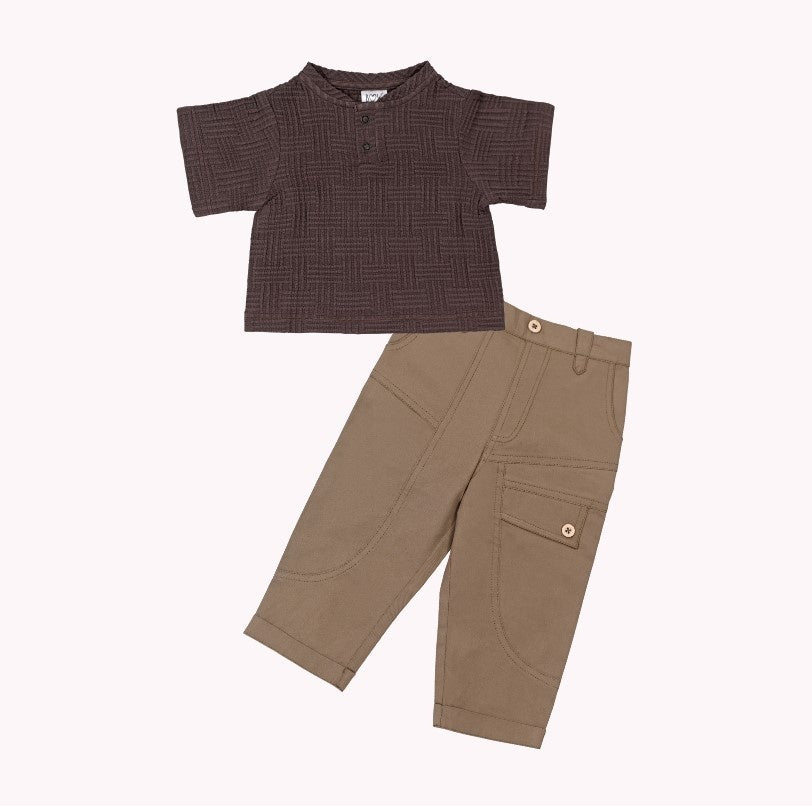 Brown Tucker Top + Brown Neo Pant