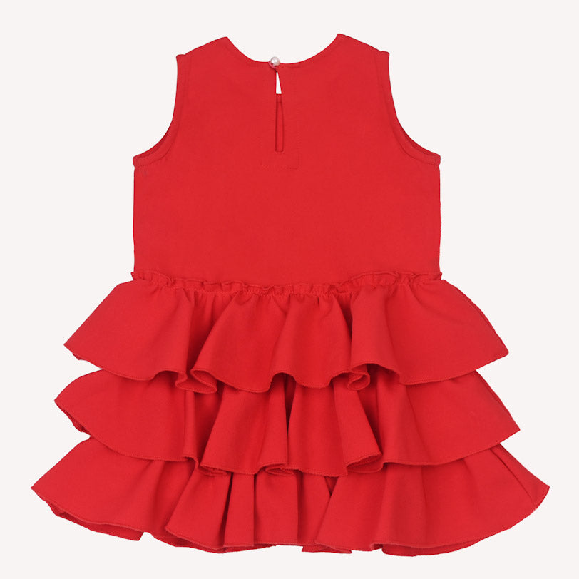 Ruffles Pixie Dress - Red