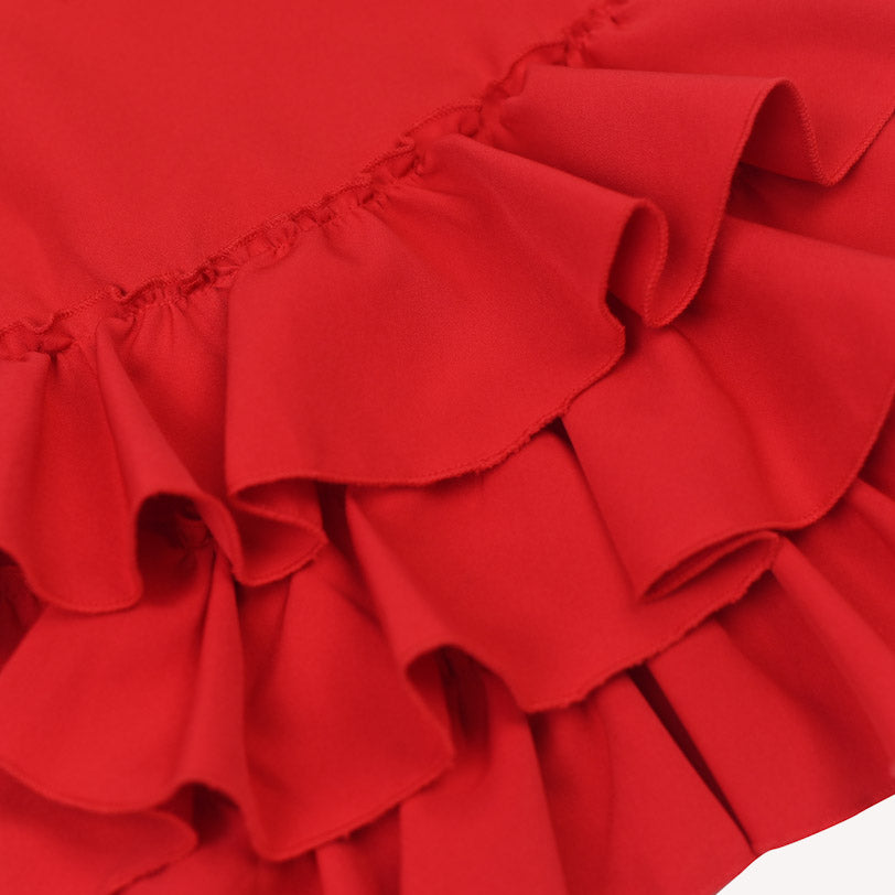 Ruffles Pixie Dress - Red