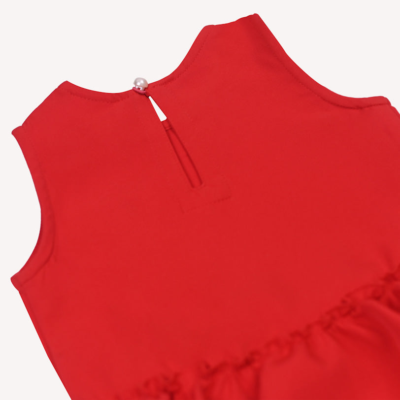 Ruffles Pixie Dress - Red