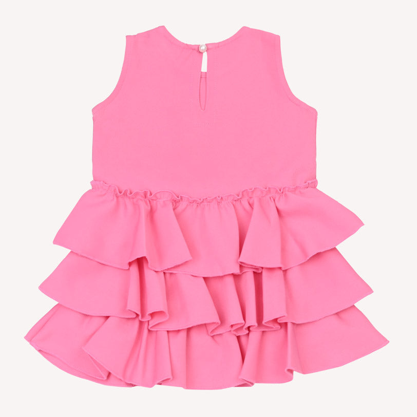 Ruffles Pixie Dress - Barbie Pink