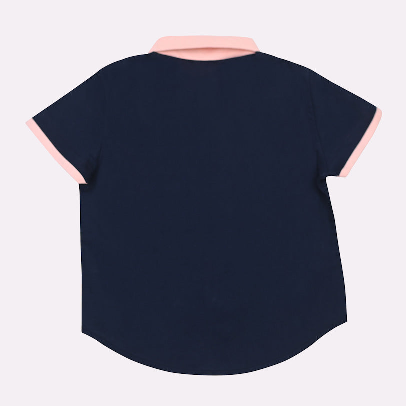 Piper Cotton Shirt - Navy