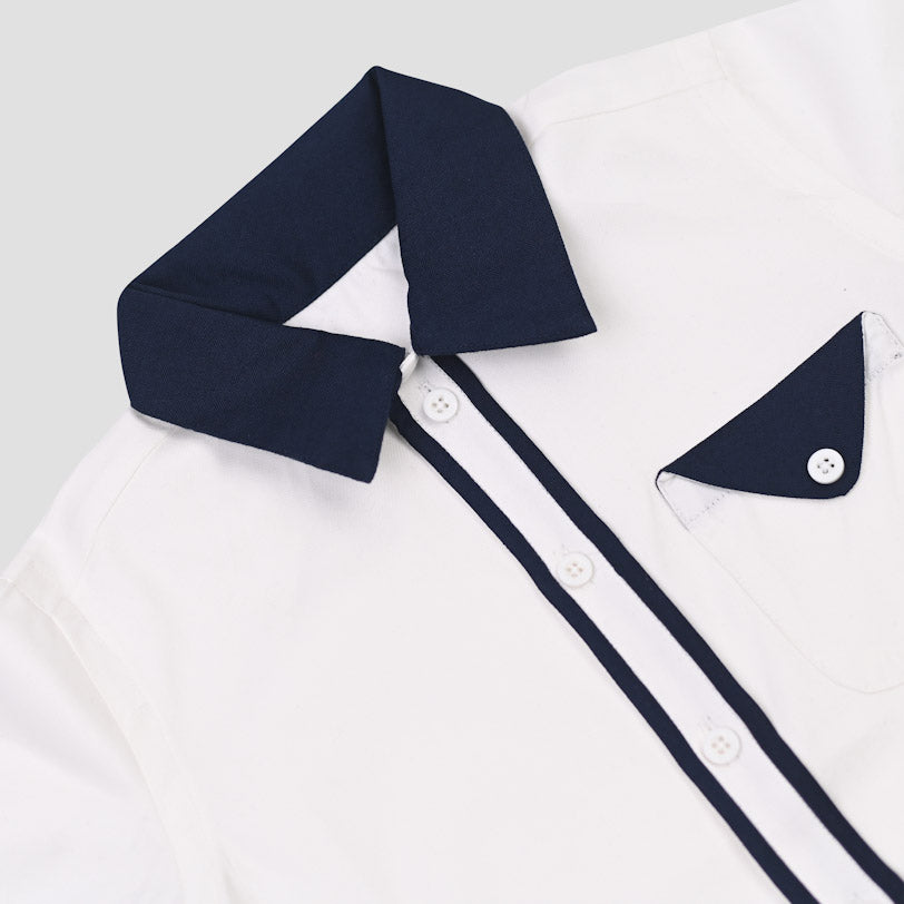 White Piper Shirt + Yellow Neo Pant