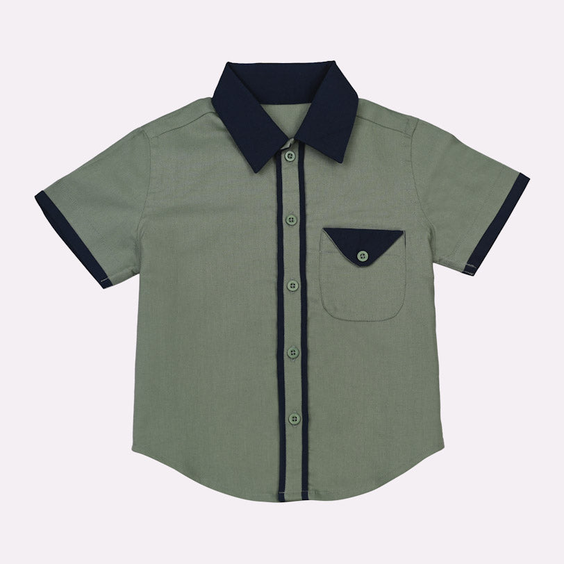 Piper Cotton Shirt - Olive