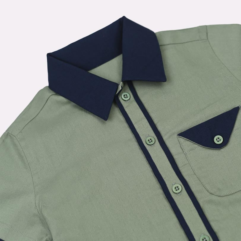 Piper Cotton Shirt - Olive