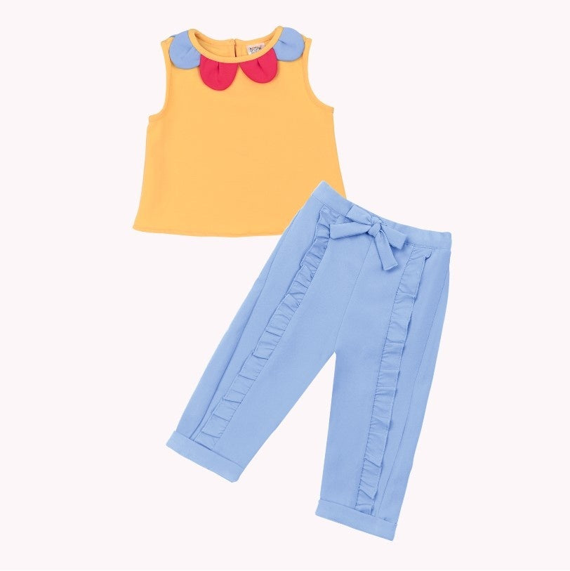 Yellow Blossom Top + Baby Blue Ella Pant