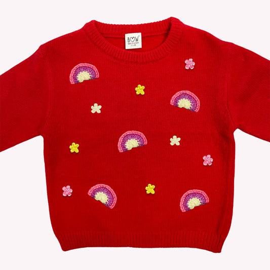 Rainbow Blossom Sweater